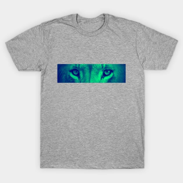 Lion Eyes (Turquoise) T-Shirt by BellaTilly